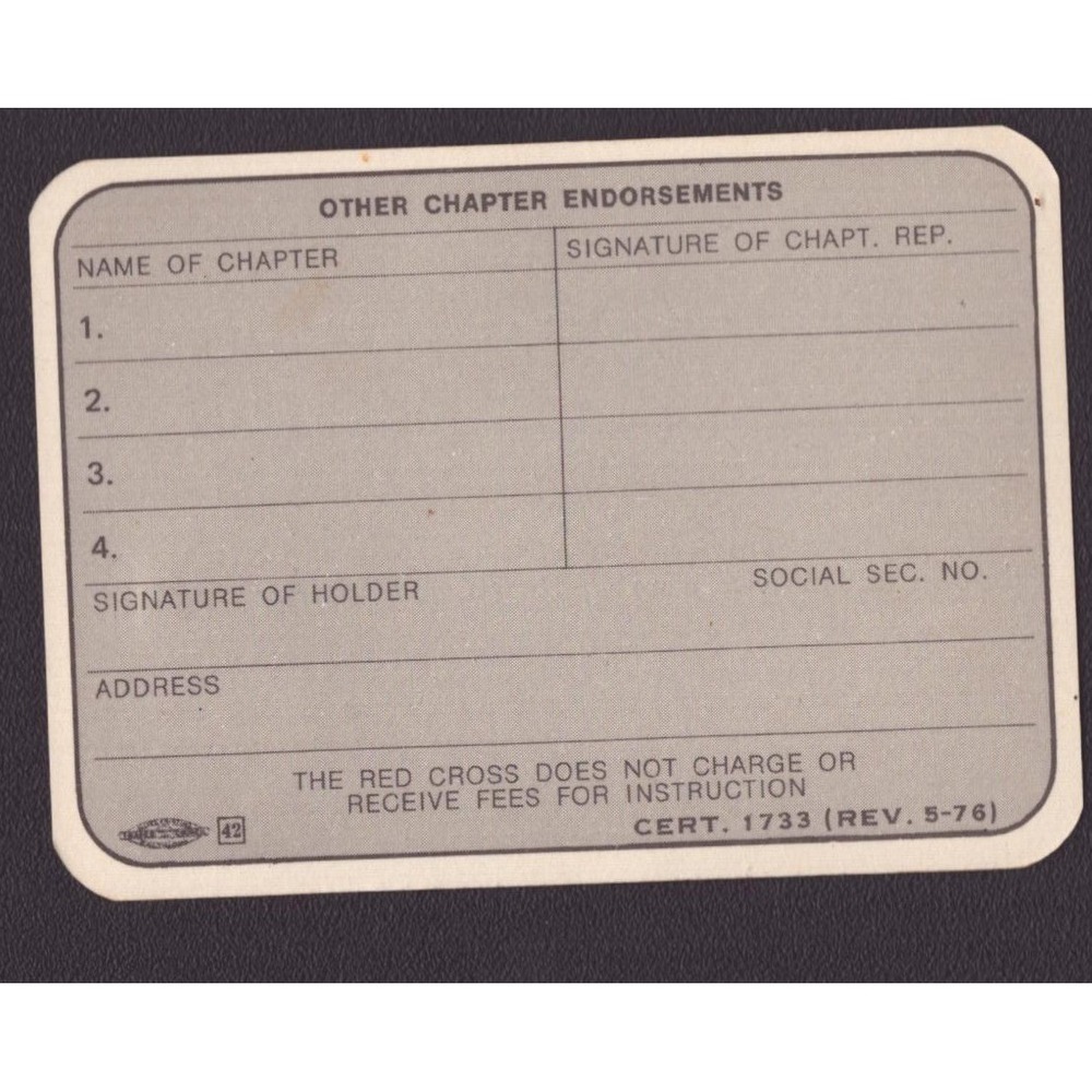 Vintage Alabama Red Cross Instructor Cards & Medical Self Help Training Lot 4pc - Picture 4 of 16